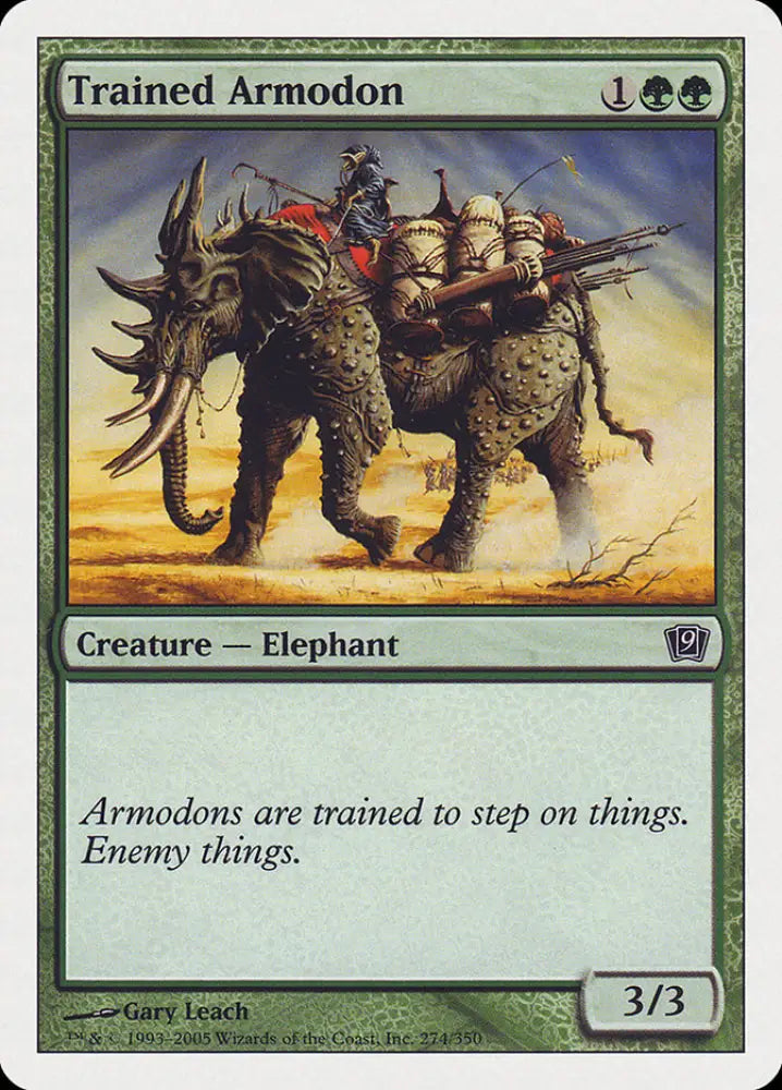Trained Armodon [Ninth Edition] - MTG Single