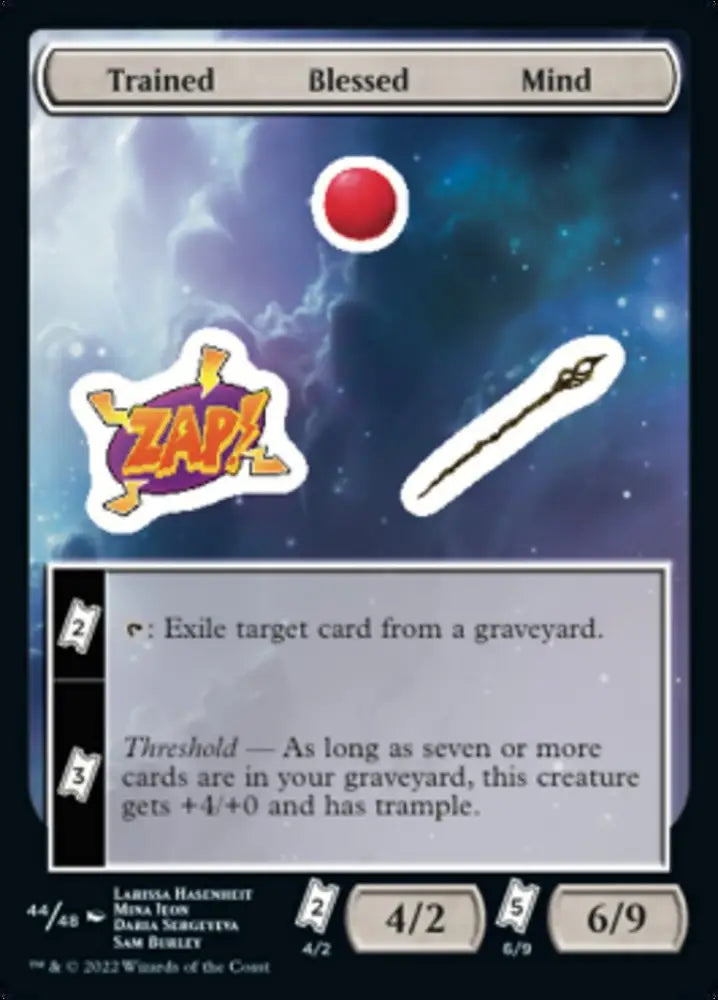 Trained Blessed Mind [Unfinity Stickers] - MTG Single