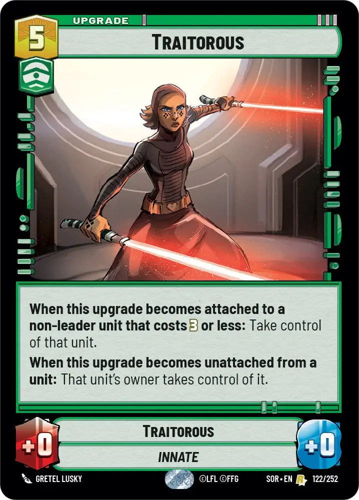 Traitorous (122/252) [Spark of Rebellion] - Star Wars: Unlimited Single