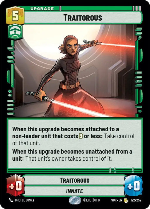 Traitorous (122/252) [Spark of Rebellion] - Star Wars: Unlimited Single