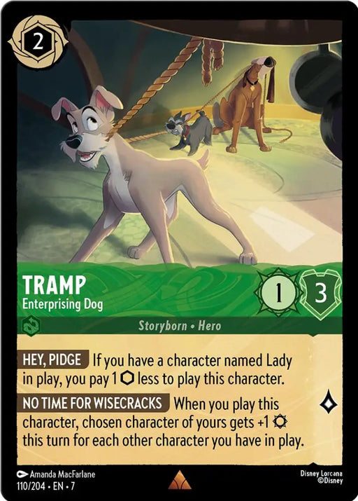 Tramp - Enterprising Dog (110/204) [Archazia’s Island] - Lorcana Single