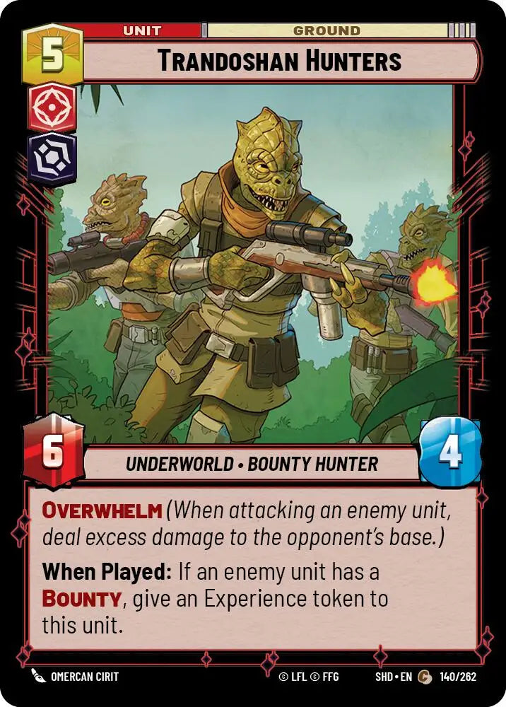 Trandoshan Hunters (140/262) [Shadows of the Galaxy] - Star Wars: Unlimited Single