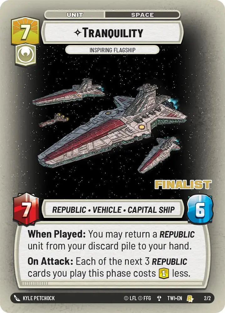 Tranquility - Inspiring Flagship (2/2) (Finalist) (2/2) [Store Showdown Promos] - Star Wars: Unlimited Single