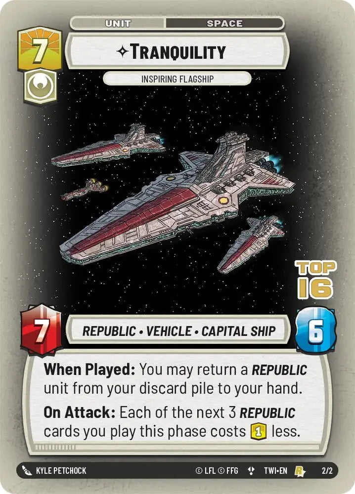 Tranquility - Inspiring Flagship (2/2) (Top 16) (2/2) [Store Showdown Promos] - Star Wars: Unlimited Single
