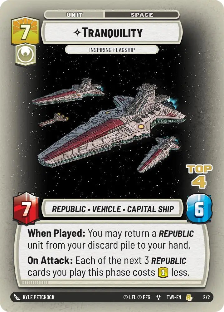 Tranquility - Inspiring Flagship (2/2) (Top 4) (2/2) [Store Showdown Promos] - Star Wars: Unlimited Single