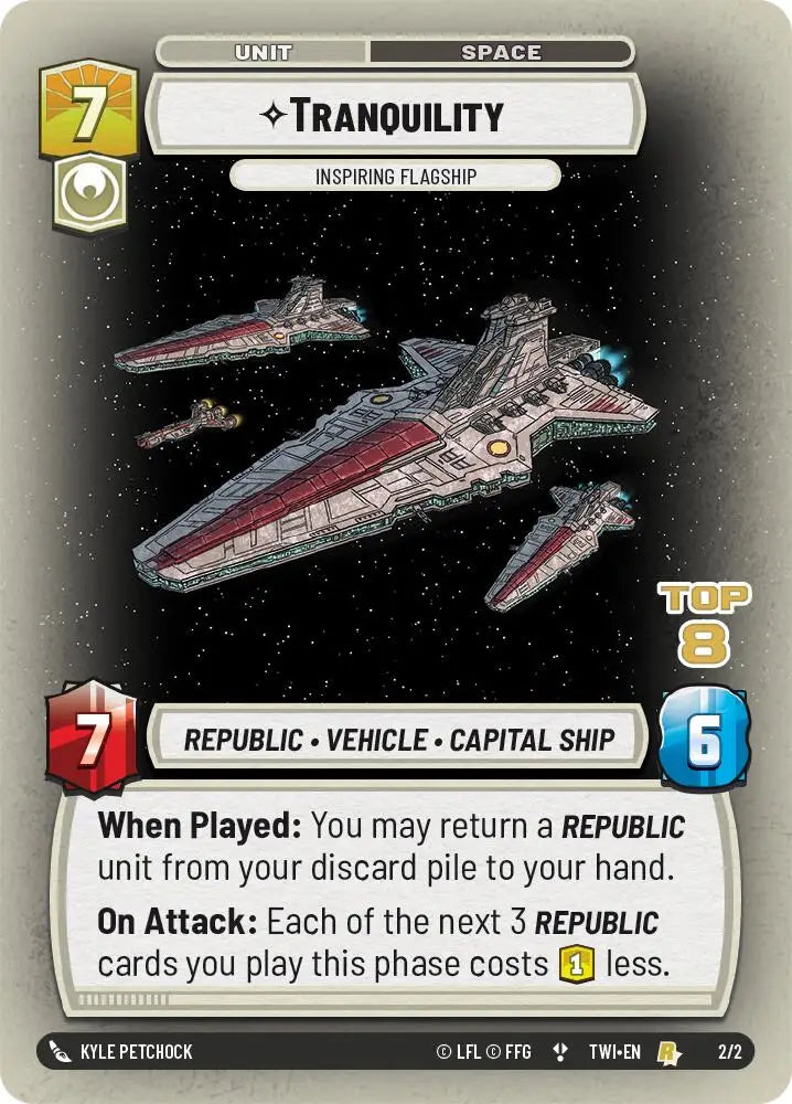 Tranquility - Inspiring Flagship (2/2) (Top 8) (2/2) [Store Showdown Promos] - Star Wars: Unlimited Single
