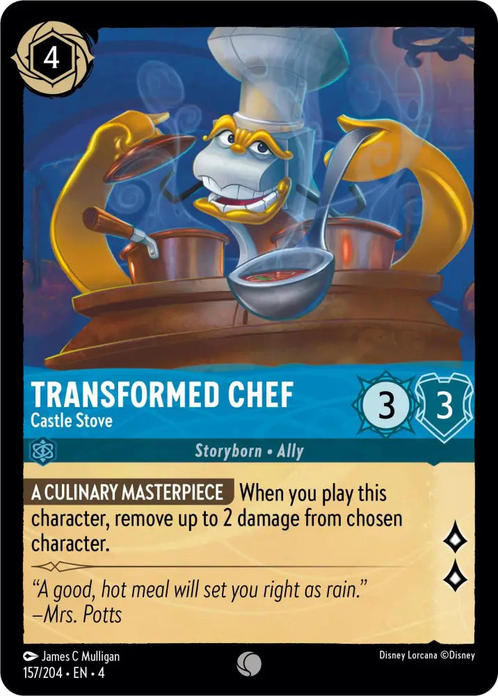 Transformed Chef - Castle Stove (157/204) [Ursula’s Return] - Lorcana Single
