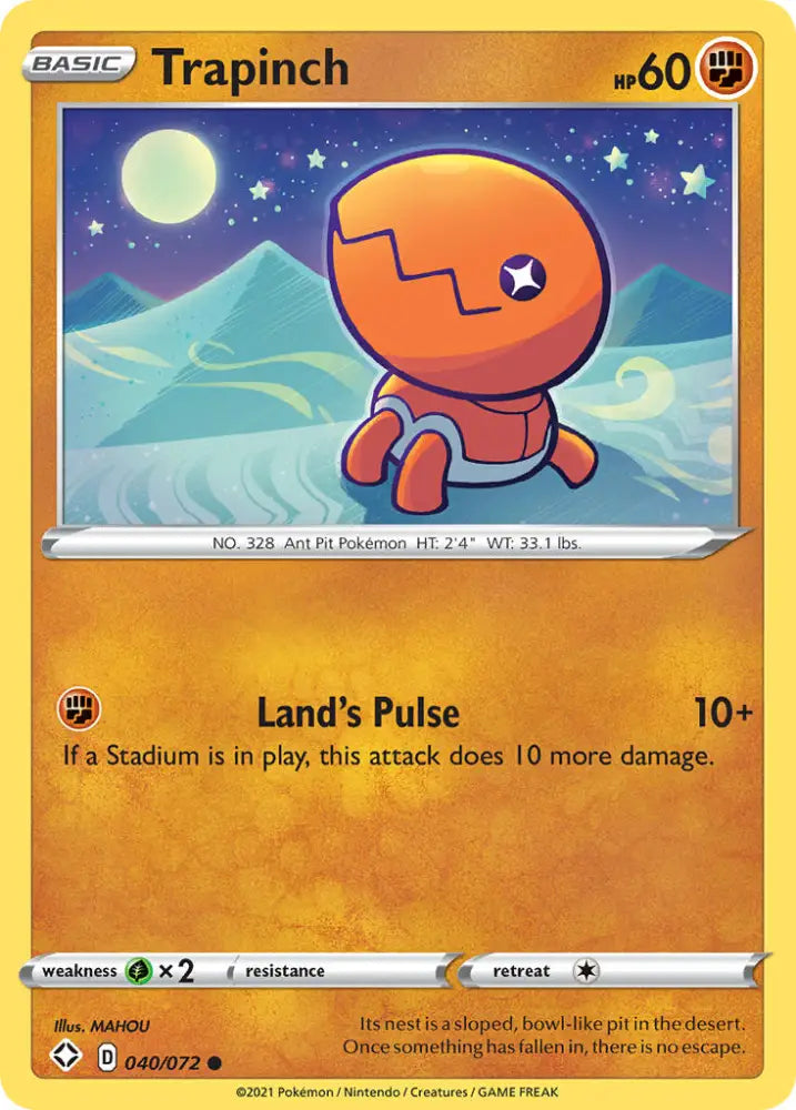 Trapinch (040/072) [Sword & Shield: Shining Fates] - Pokemon Single