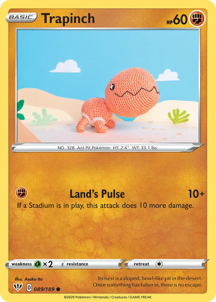 Trapinch (089/189) [Sword & Shield: Darkness Ablaze] - Pokemon Single