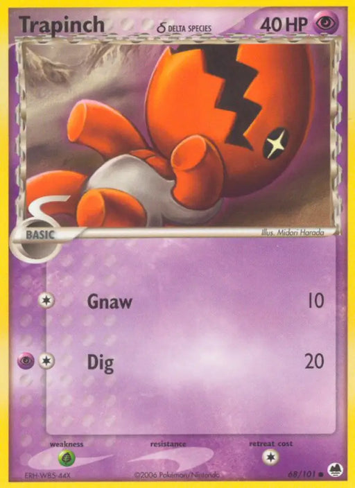 Trapinch (68/101) (Delta Species) [EX: Dragon Frontiers] - Pokemon Single