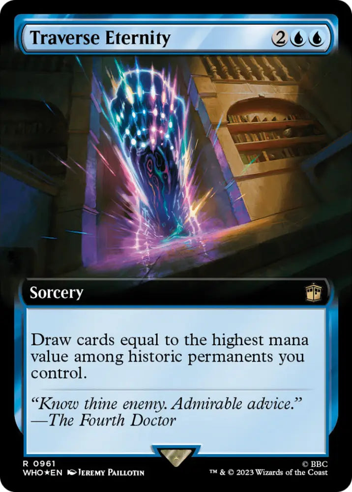 Traverse Eternity (Extended Art) (Surge Foil) [Doctor Who] - MTG Single