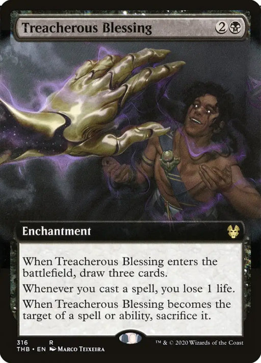 Treacherous Blessing (Extended Art) [Theros Beyond Death] - MTG Single