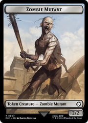Treasure (0018) // Zombie Mutant Double-Sided Token [Fallout Tokens] - MTG Single