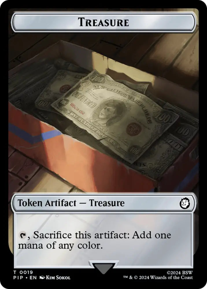 Treasure (0019) // Copy Double-Sided Token [Fallout Tokens] - MTG Single