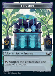 Treasure (016) // Angel Double-Sided Token [Streets of New Capenna Tokens] - MTG Single