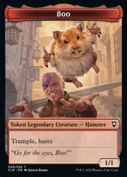 Treasure // Boo Double-Sided Token [Commander Legends: Battle for Baldur’s Gate Tokens] - MTG Single