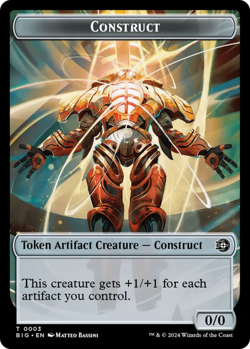 Treasure // Construct Double-Sided Token [Outlaws of Thunder Junction Tokens] - MTG Single