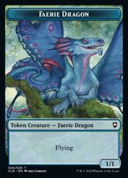 Treasure // Faerie Dragon Double-Sided Token [Commander Legends: Battle for Baldur’s Gate Tokens] - MTG Single