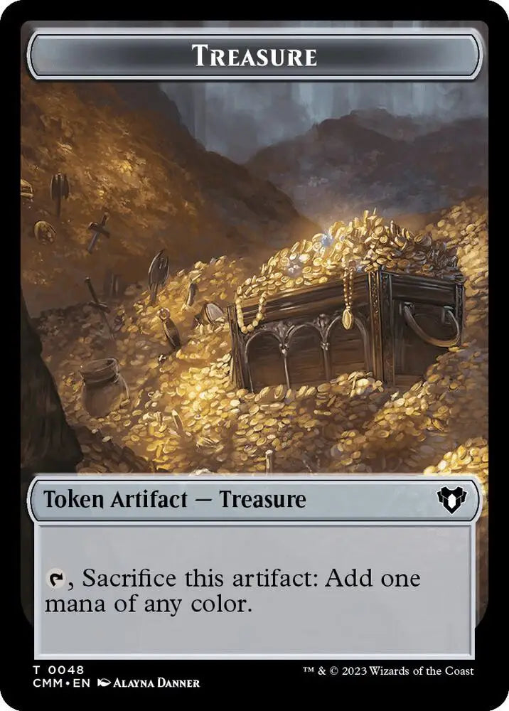 Treasure // Graveborn Double-Sided Token (48 // 38) [Commander Masters]