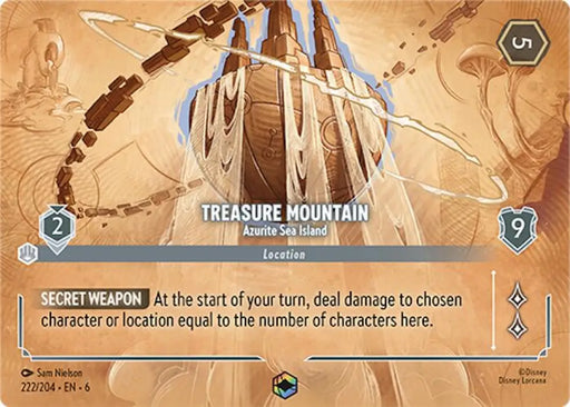 Treasure Mountain - Azurite Sea Island (Enchanted) (222/204) [Azurite Sea] - Lorcana Single