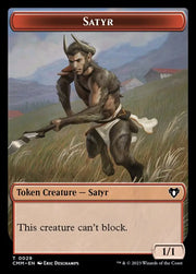 Treasure // Satyr Double-Sided Token [Commander Masters Tokens] - MTG Single
