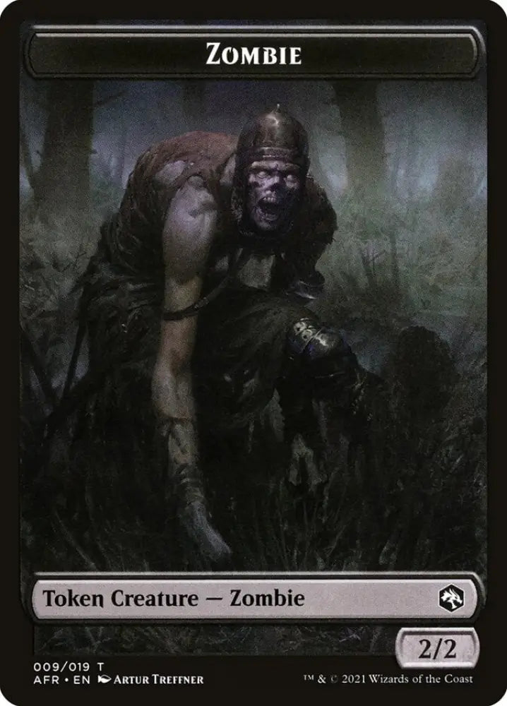 Treasure // Zombie Double-Sided Token [Dungeons & Dragons: Adventures in the Forgotten Realms Tokens] - MTG Single