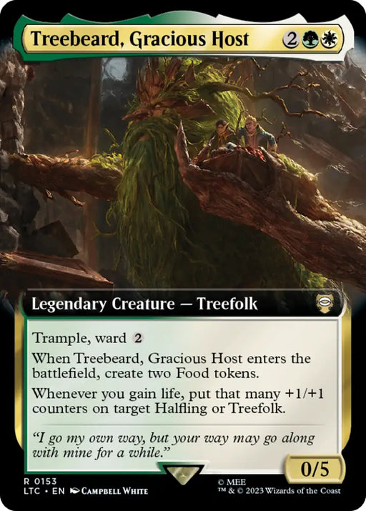 Treebeard Gracious Host (Extended Art) [The Lord of the Rings: Tales of Middle-Earth Commander] - MTG Single