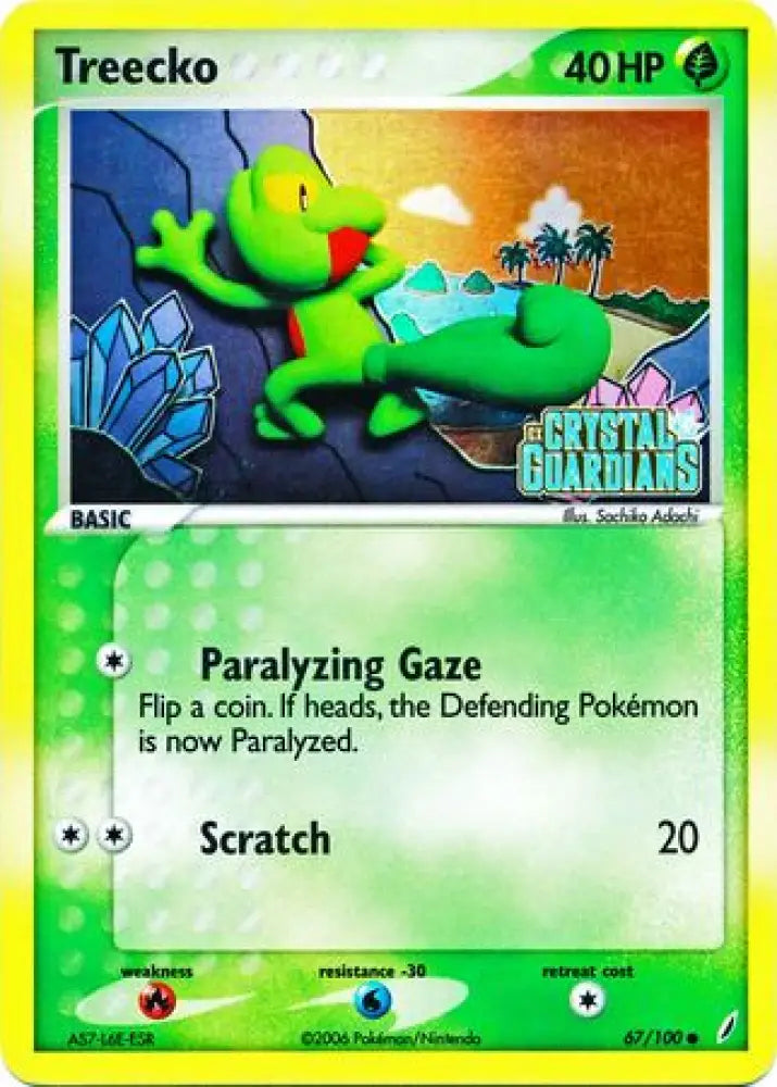Treecko (67/100) (Stamped) [EX: Crystal Guardians] - Pokemon Single