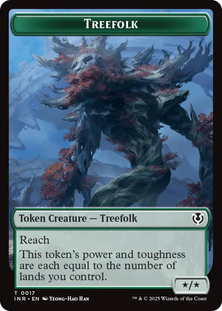 Treefolk // Emblem - Wrenn and Seven Double-Sided Token [Innistrad Remastered Tokens] - MTG Single