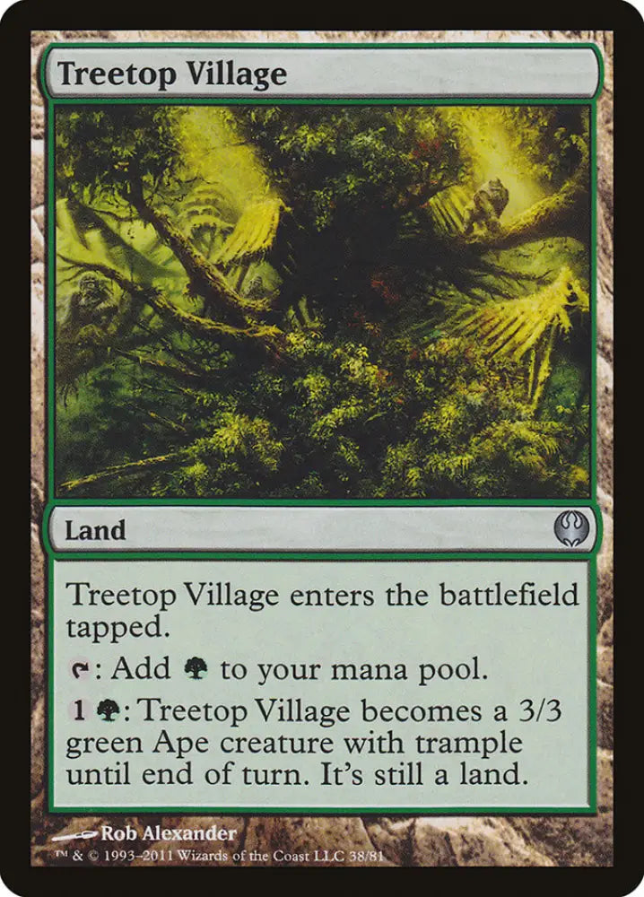 Treetop Village [Duel Decks: Knights vs. Dragons] - MTG Single