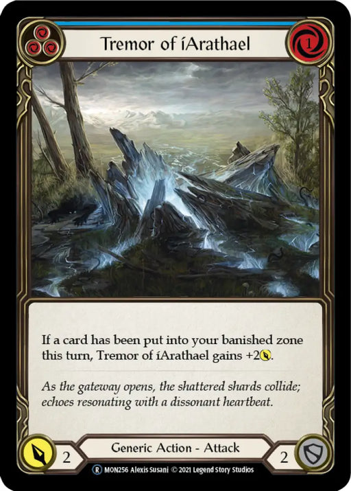 Tremor of iArathael (Blue) [Monarch Unlimited] Unlimited Rainbow Foil - Flesh And Blood Single