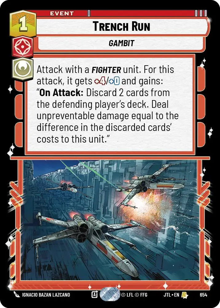 Trench Run (Foil) (654) [Jump to Lightspeed] - Star Wars: Unlimited Single