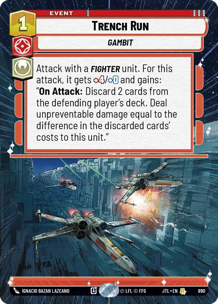 Trench Run (Hyperspace Foil) (890) [Jump to Lightspeed] - Star Wars: Unlimited Single