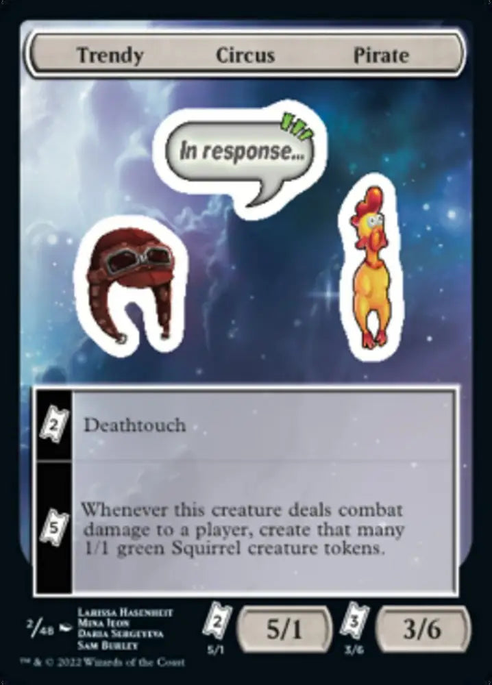 Trendy Circus Pirate [Unfinity Stickers] - MTG Single