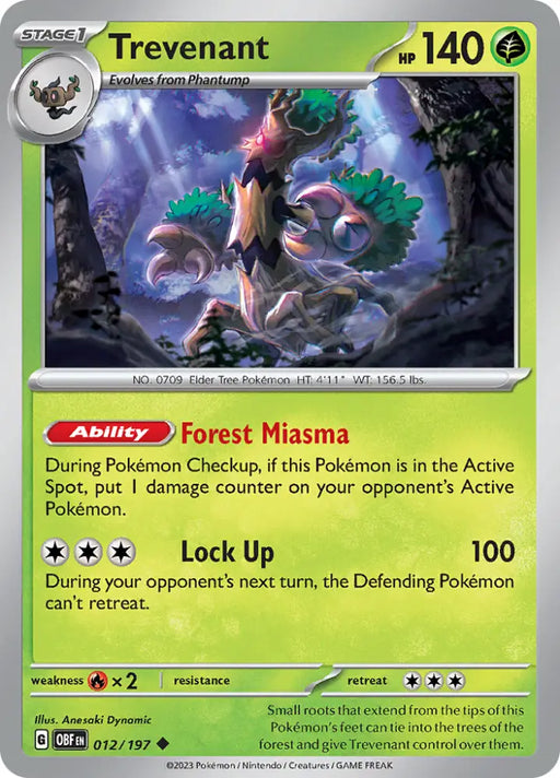 Trevenant (012/197) [Scarlet & Violet: Obsidian Flames] - Pokemon Single