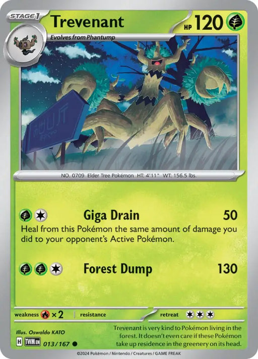 Trevenant (013/167) [Scarlet & Violet: Twilight Masquerade] - Pokemon Single