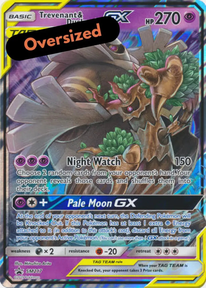 Trevenant & Dusknoir GX (SM217) (Jumbo Card) [Sun & Moon: Black Star Promos] - Pokemon Single