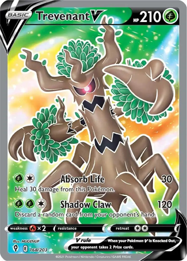 Trevenant V (168/203) [Sword & Shield: Evolving Skies] - Pokemon Single