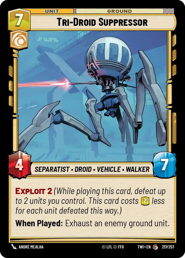 Tri-Droid Suppressor (217/257) [Twilight of the Republic] - Star Wars: Unlimited Single