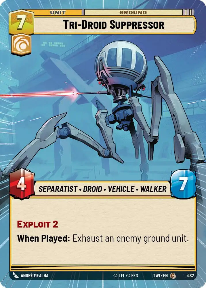 Tri-Droid Suppressor (Hyperspace) (482) [Twilight of the Republic] - Star Wars: Unlimited Single