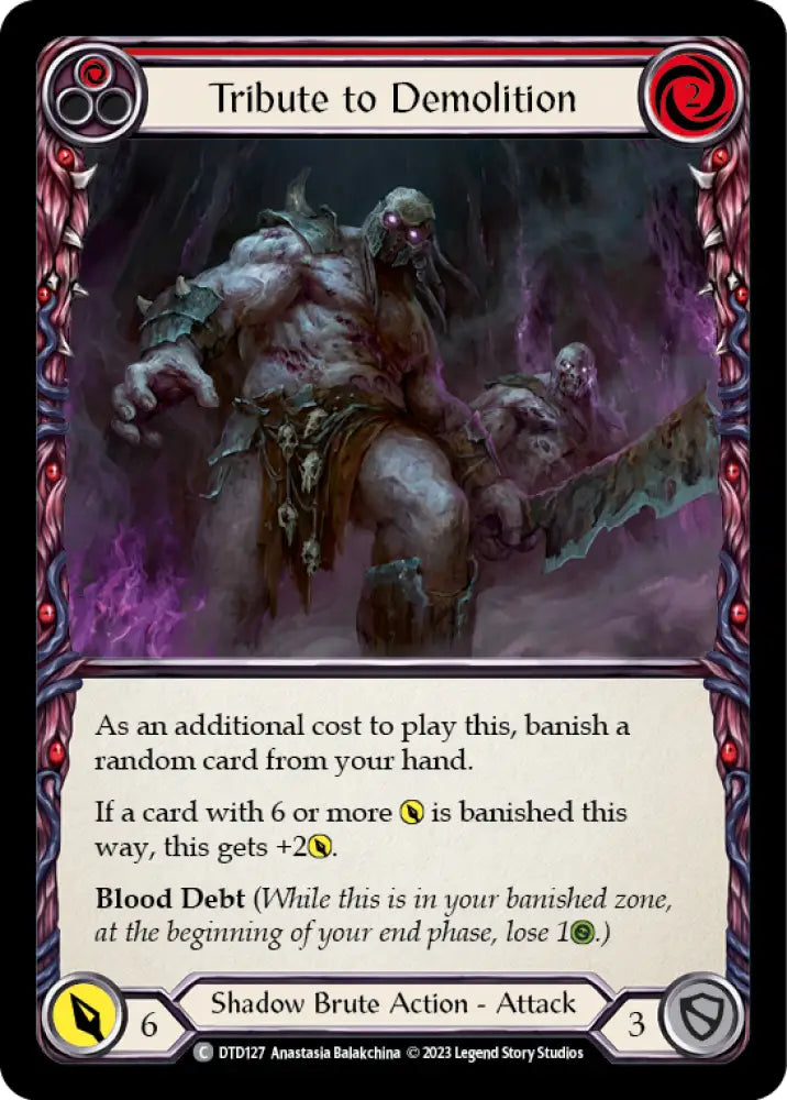 Tribute to Demolition (Red) [Dusk Till Dawn] Rainbow Foil - Flesh And Blood Single
