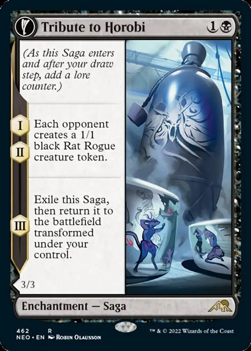 Tribute to Horobi // Echo of Death’s Wail (Extended Art) [Kamigawa: Neon Dynasty] - MTG Single