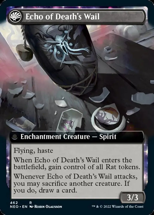 Tribute to Horobi // Echo of Death’s Wail (Extended Art) [Kamigawa: Neon Dynasty] - MTG Single
