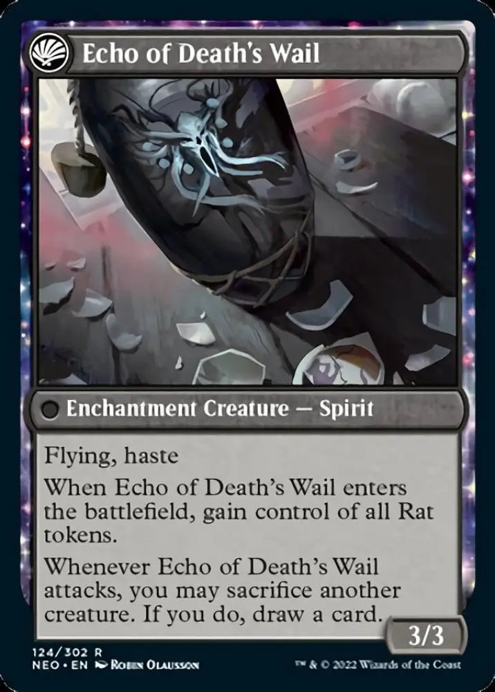 Tribute to Horobi // Echo of Death’s Wail [Kamigawa: Neon Dynasty] - MTG Single