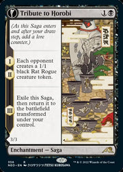 Tribute to Horobi // Echo of Death’s Wail (Showcase Soft Glow) [Kamigawa: Neon Dynasty] - MTG Single