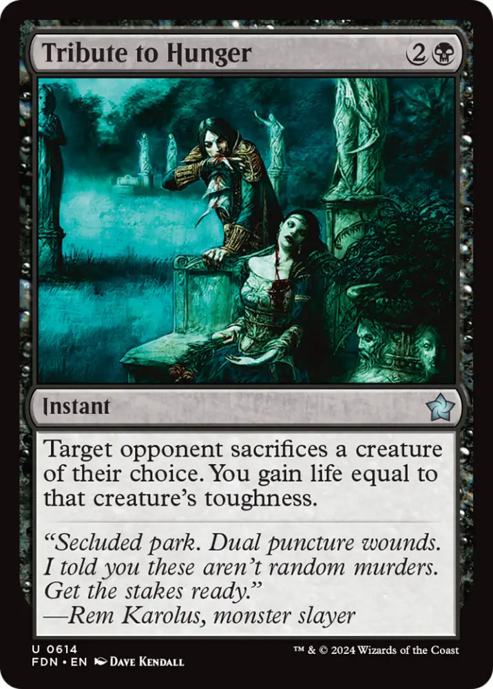 Tribute to Hunger [Foundations] - MTG Single