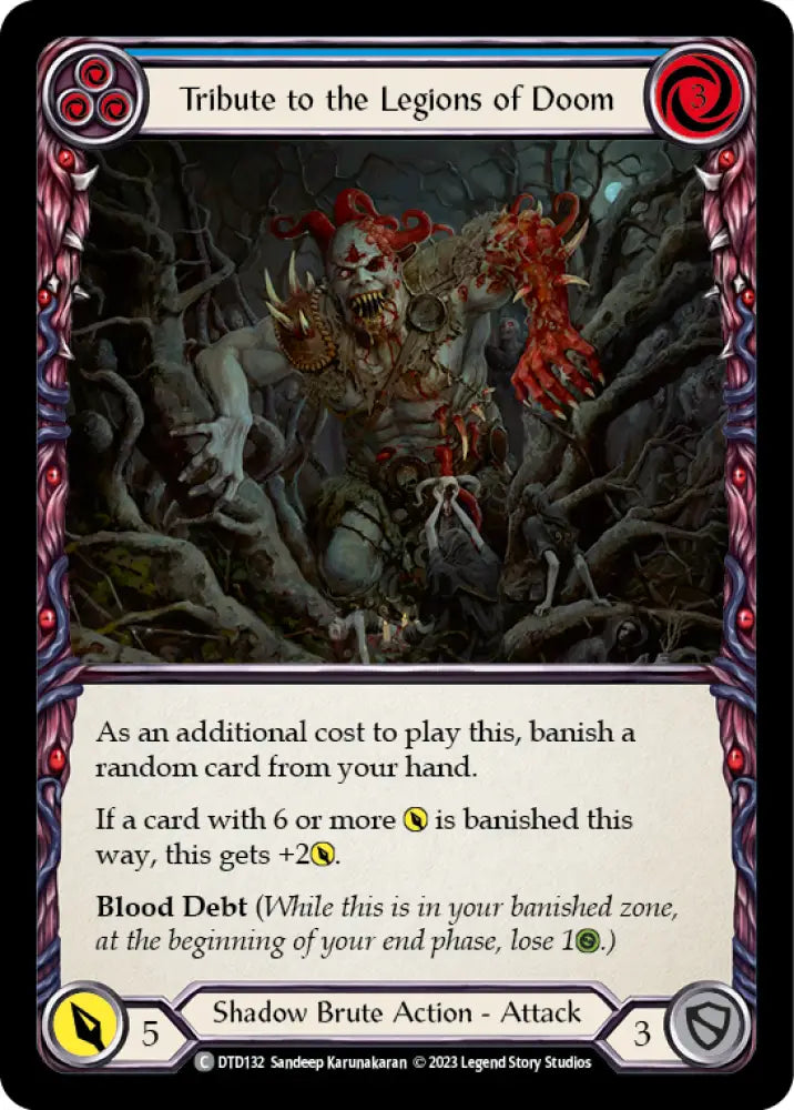 Tribute to the Legions of Doom (Blue) [Dusk Till Dawn] Rainbow Foil - Flesh And Blood Single