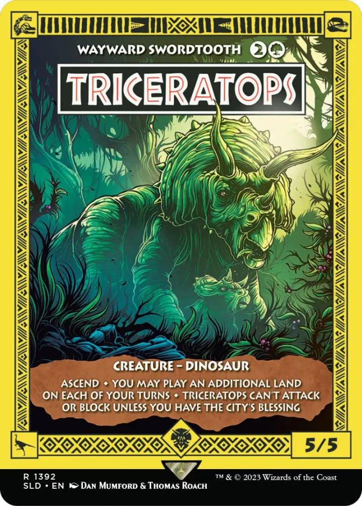 Triceratops - Wayward Swordtooth [Secret Lair Drop Series] - MTG Single