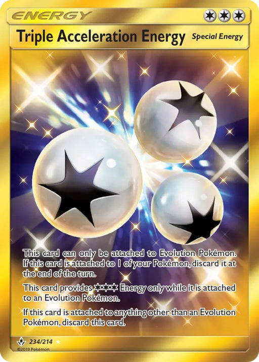 Triple Acceleration Energy (234/214) [Sun & Moon: Unbroken Bonds] - Pokemon Single