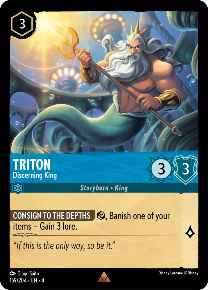 Triton - Discerning King (159/204) [Ursula’s Return] - Lorcana Single